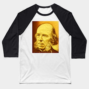 Herbert Spencer Golden Portrait | Herbert Spencer Artwork 8 Baseball T-Shirt